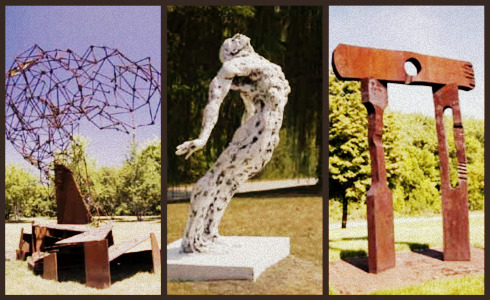 Sculptures from Skokie Northshore Sculpture Park