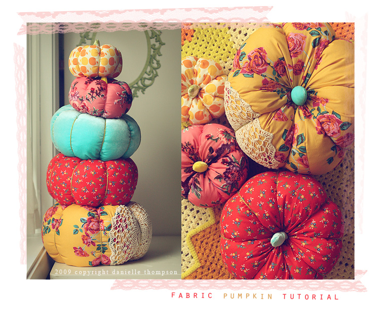 Fabric Pumpkins from Thompson Family