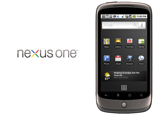 The Nexus One, Google's foray into the world of smartphones.